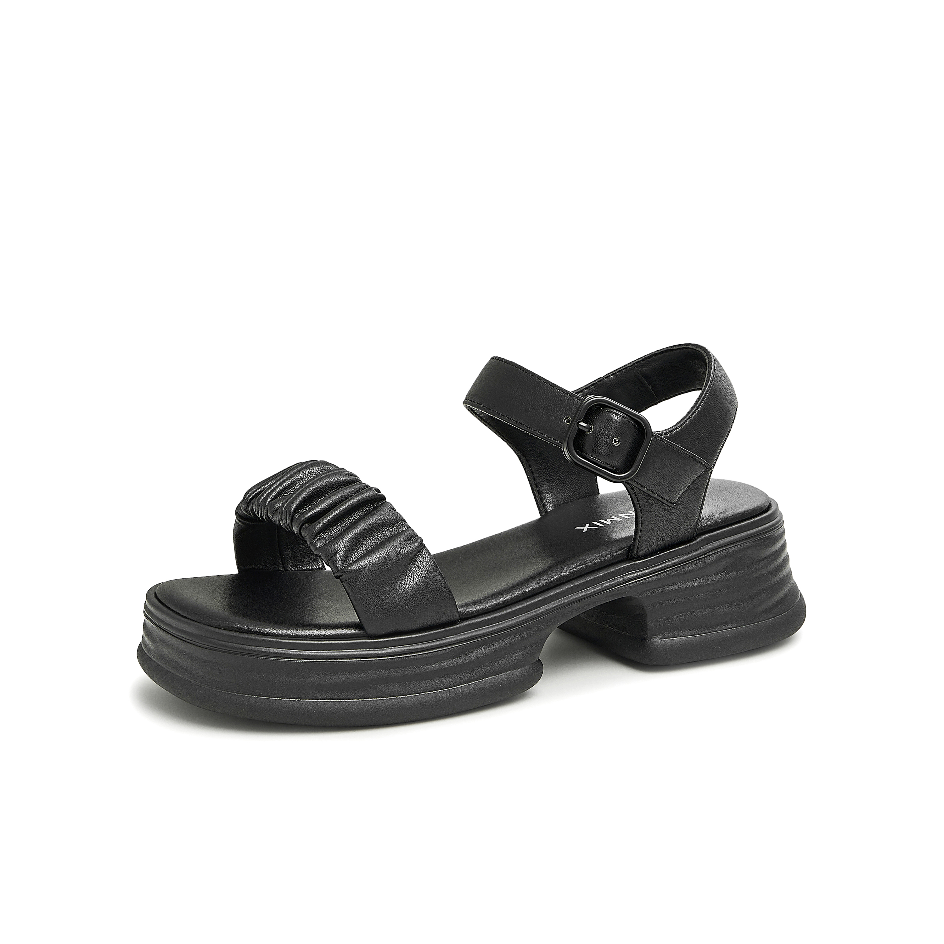 天美意2023夏新款厚底简约时尚百搭休闲女凉鞋CQM01BL3