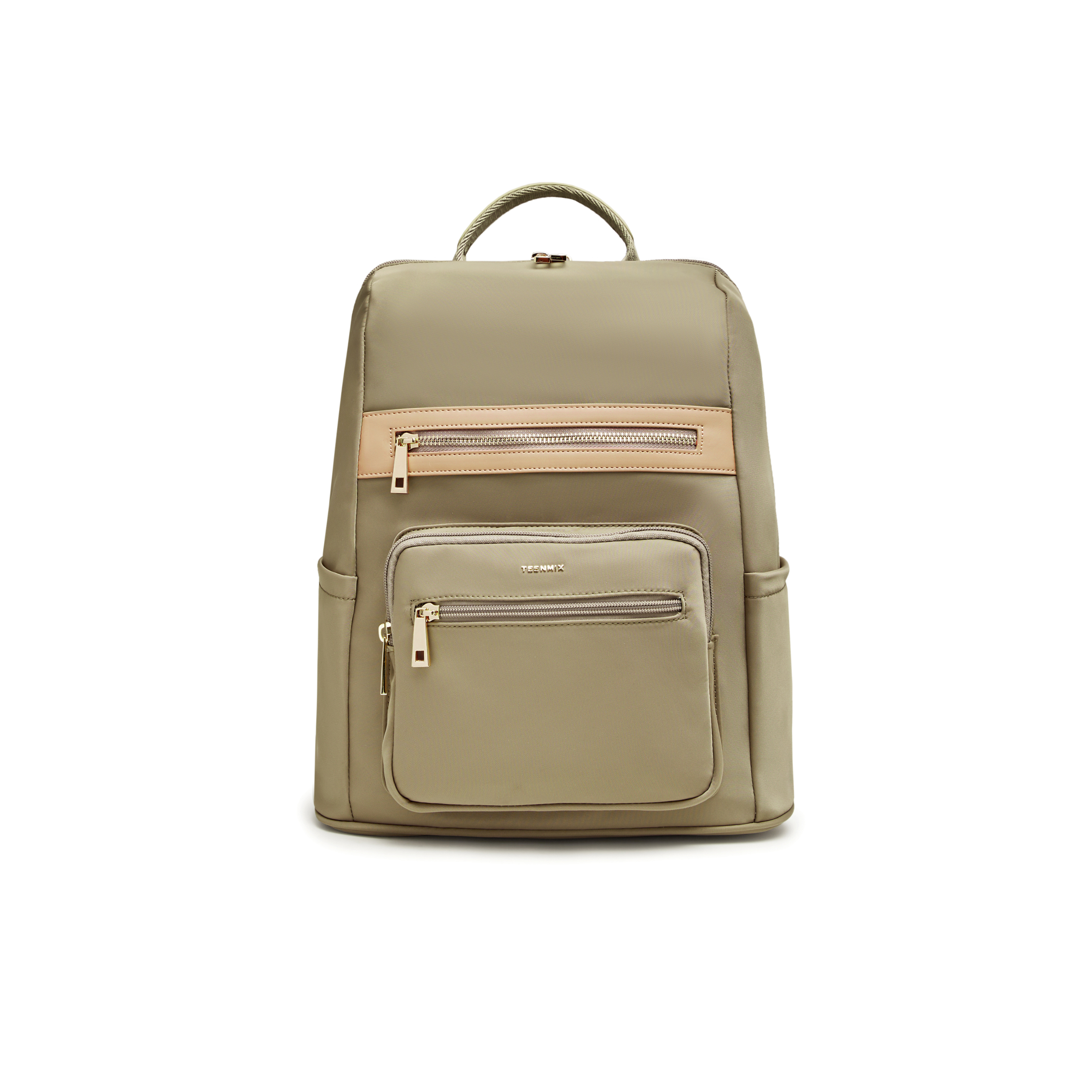 天美意2023秋新款商场同款简约时尚通勤百搭女双肩包X2652CX3