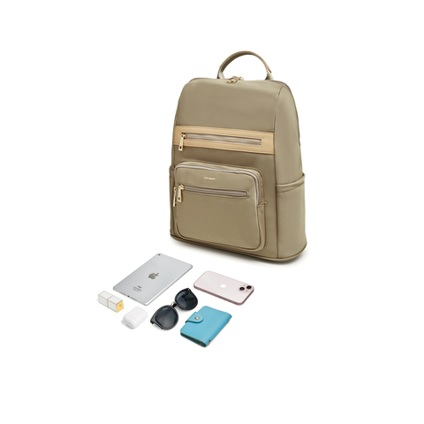 天美意2023秋新款商场同款简约时尚通勤百搭女双肩包X2652CX3