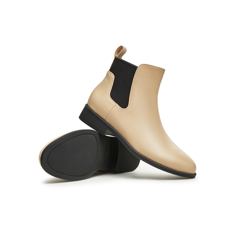 天美意2023冬新款商场同款简约切尔西靴都市休闲女靴CO557DD3