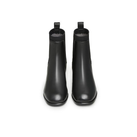 天美意2023冬新款商场同款拼色气质切尔西靴优雅女短靴CNL40DD3