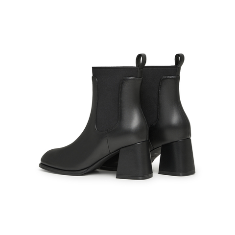 天美意2023冬新款商场同款拼色气质切尔西靴优雅女短靴CNL40DD3