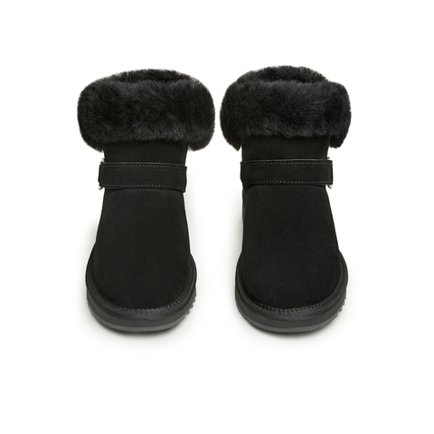 天美意2023冬新款甜美休闲雪地靴简约百搭保暖女短靴CNC41DD3