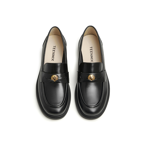 Teenmix/天美意2023春新款商场同款简约复古乐福鞋女鞋CXC12AA3