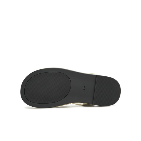 天美意2023夏新款交叉带罗马鞋舒适平底韩版休闲女凉鞋AN011BL3