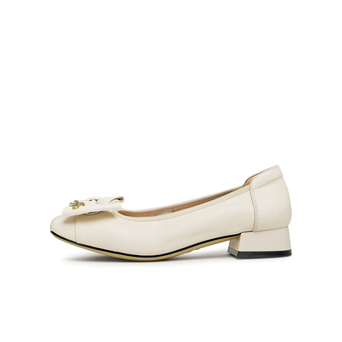 天美意2023秋商场同款粗跟浅口单鞋简约通勤女休闲鞋BG861CQ3