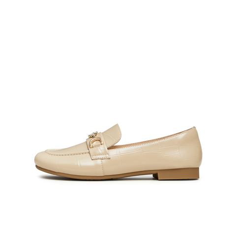 天美意2023秋商场同款平跟一脚蹬乐福鞋都市通勤女皮鞋BG851CA3