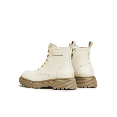 天美意2023冬新款商场同款厚底复古休闲短靴女马丁靴CUQ44DD3