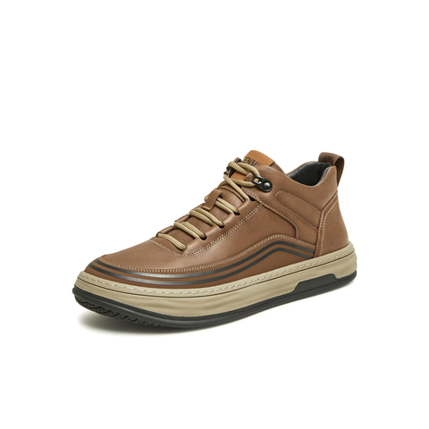 天美意2023冬新款商场同款厚底系带舒适百搭男休闲鞋3LR01DD3