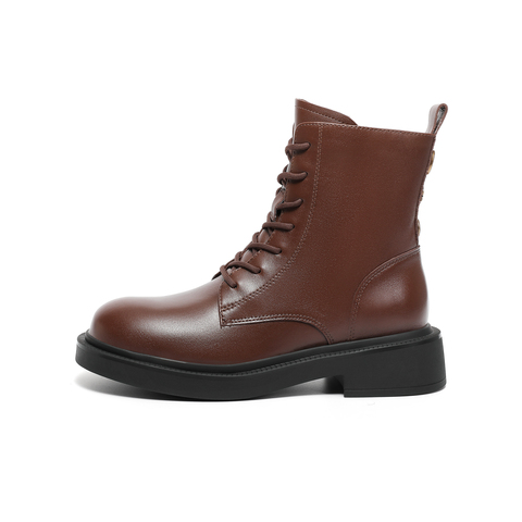 天美意2023冬新款商场同款厚底百搭时尚短靴女马丁靴CQ741DD3