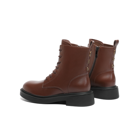 天美意2023冬新款商场同款厚底百搭时尚短靴女马丁靴CQ741DD3