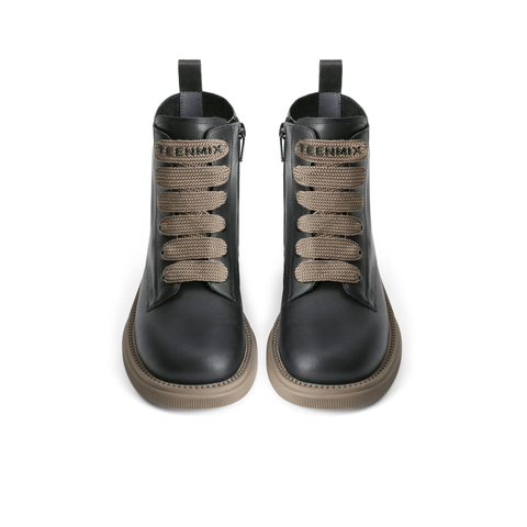 天美意2023冬新款商场同款休闲时装靴英伦复古女皮靴BH991DD3