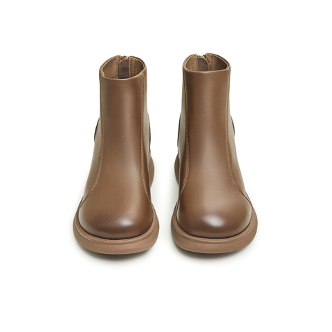 天美意2023冬新款商场同款复古百搭短靴时装靴女靴BH171DD3