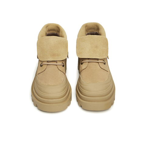 天美意2023冬新款厚底复古百搭户外休闲短靴工装靴女靴NGX31DD3