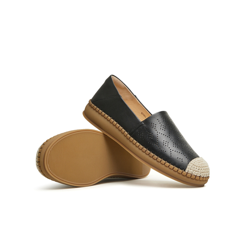 天美意2024春新款平跟一脚蹬轻便舒适百搭渔夫鞋女单鞋KP001AA4