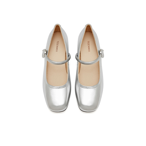 天美意2024春新款通勤舒适日常百搭浅口单鞋女玛丽珍鞋KM015AQ4