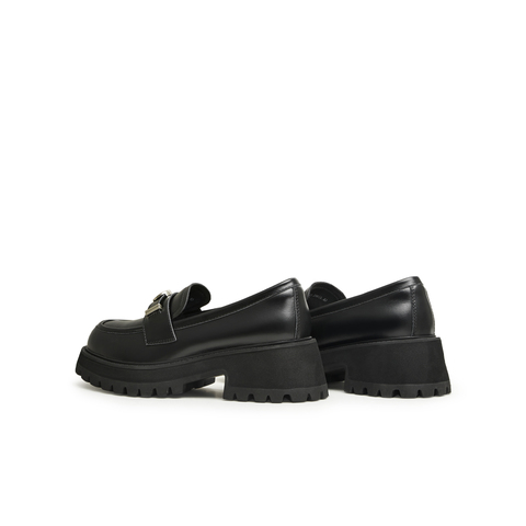 天美意2024春新款商场同款厚底英伦小皮鞋单鞋女乐福鞋BI321AA4