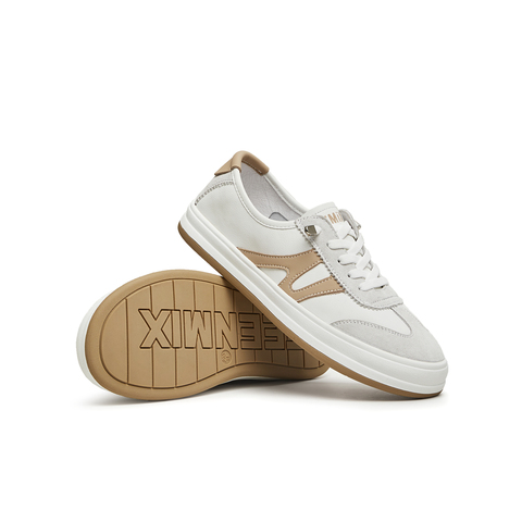 天美意2024春新款商场同款低帮休闲运动复古女小白鞋BI401AM4