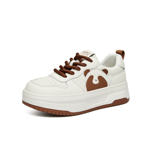 天美意2024春新款商场同款厚底熊猫鞋休闲百搭女板鞋BI721AM4