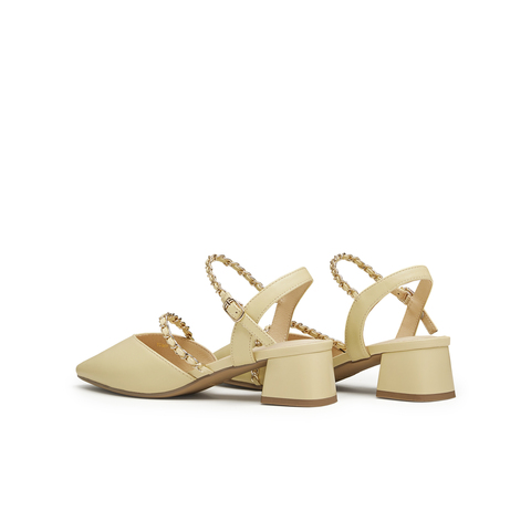 天美意2024夏新款商场同款尖头粗跟法式仙女风女凉鞋BI881BH4