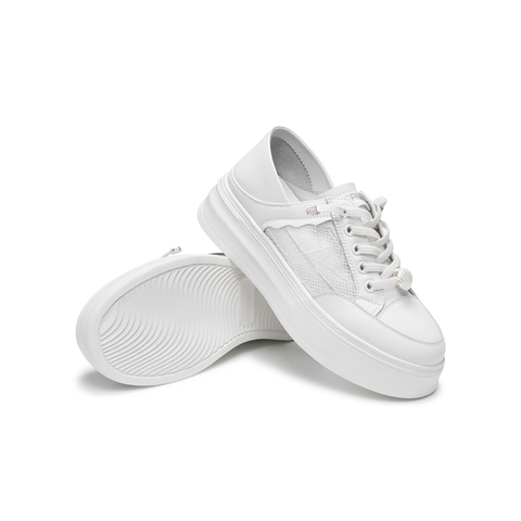 天美意2024夏新款商场同款舒适网面拼接小白鞋女休闲鞋BI811BM4