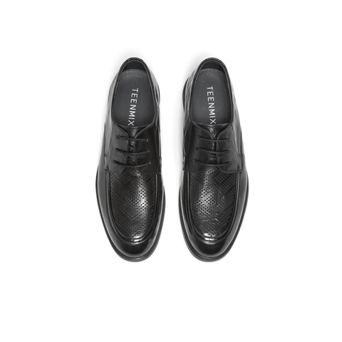 天美意2024夏新款商场同款尖头通勤商务系带男正装皮鞋3QX01BM4