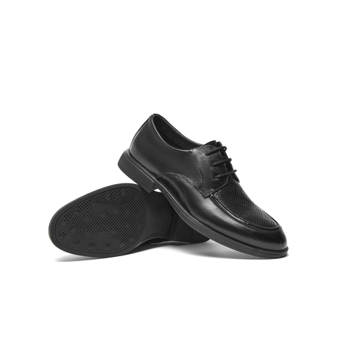 天美意2024夏新款商场同款尖头通勤商务系带男正装皮鞋3QX01BM4