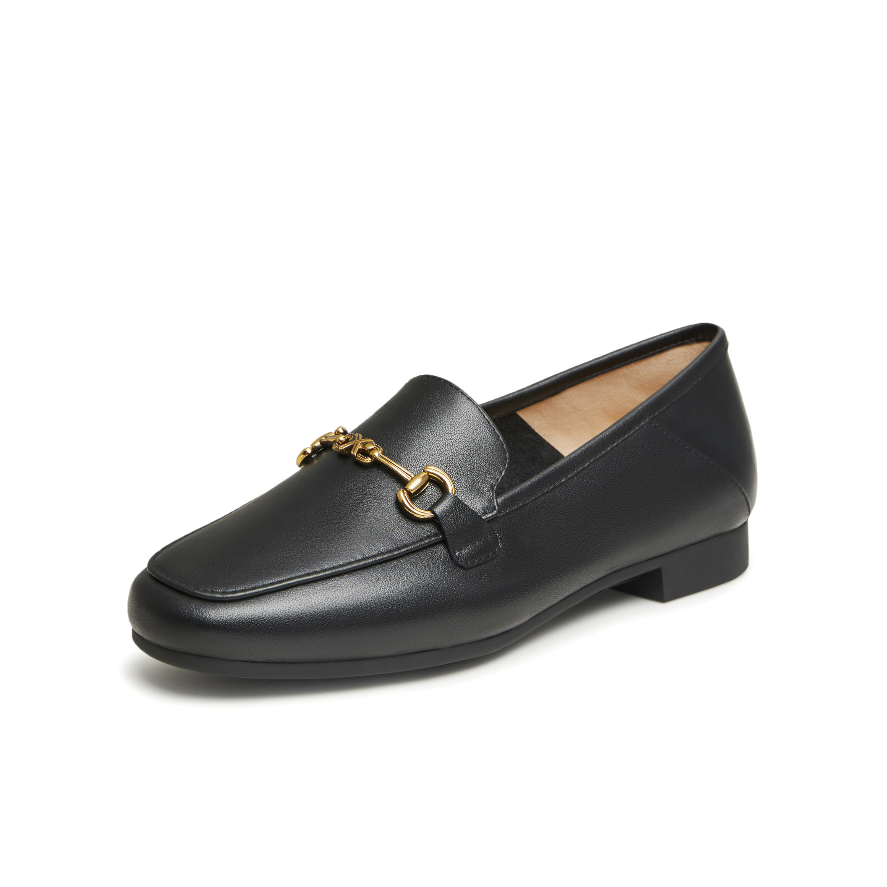 天美意2024春新款商场同款平底OL通勤单鞋女乐福鞋CPC26AA4