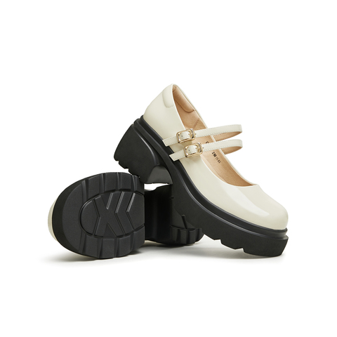 天美意2024春新款商场同款厚底增高显瘦百搭女玛丽珍鞋CLU02AQ4