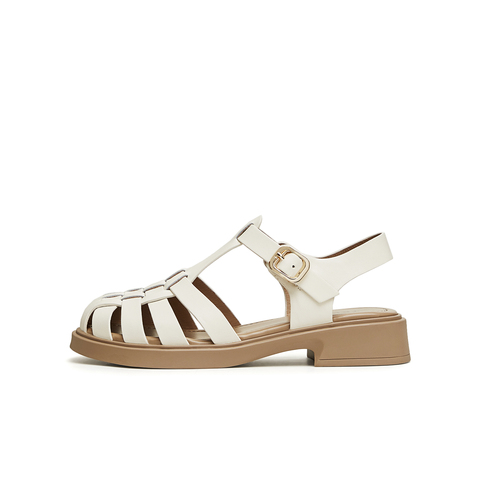 天美意2024夏新款商场同款厚底休闲复古罗马鞋女凉鞋COY32BH4