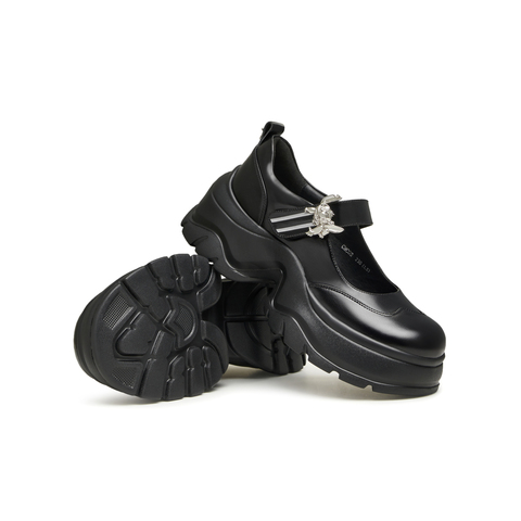 天美意2024春新款商场同款史迪奇联名厚底玛丽珍女单鞋CMC02AQ4