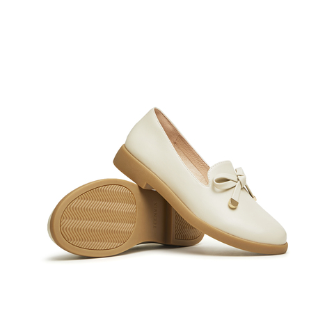 天美意2024春新款商场同款通勤低跟单鞋皮鞋女乐福鞋CCJ15AA4