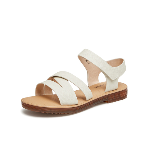 天美意2024夏新款商场同款平底魔术贴百搭女休闲凉鞋CYE14BL4