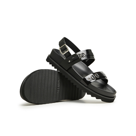 天美意2024夏新款商场同款平底时尚百搭舒适通勤女凉鞋CQC14BL4