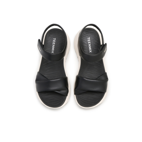 天美意2024夏新款商场同款时尚百搭简约通勤女休闲凉鞋CRD07BL4