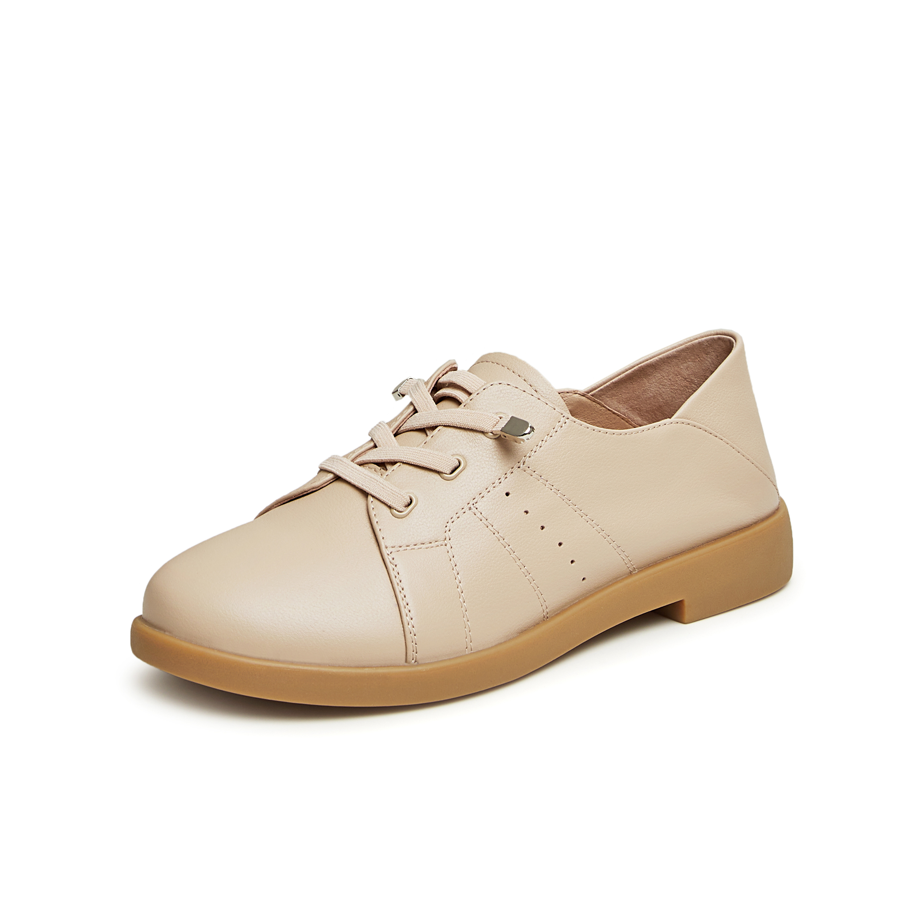 天美意2024春新款商场同款复古优雅通勤日常女英伦鞋CCJ51AM4