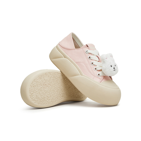 天美意2024春新款商场同款厚底圆头可爱板鞋女休闲鞋BJ101AM4