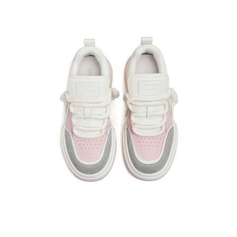 天美意2024春新款厚底活力青春百搭运动休闲鞋女板鞋KB029AM4