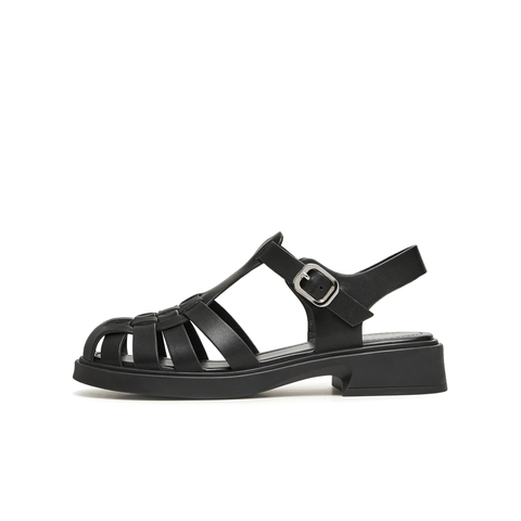 天美意2024夏新款商场同款厚底休闲复古罗马鞋女凉鞋COY32BH4