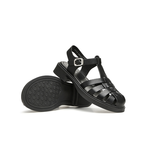 天美意2024夏新款商场同款厚底休闲复古罗马鞋女凉鞋COY32BH4