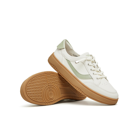 天美意2024夏新款商场同款运动时尚休闲百搭复古女板鞋CLQ66BM4