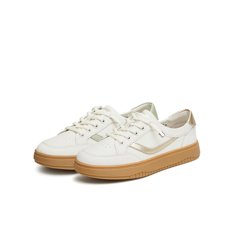 天美意2024夏新款商场同款运动时尚休闲百搭复古女板鞋CLQ66BM4