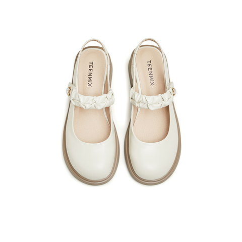 天美意2024夏新款商场同款复古时尚百搭通勤女包头凉鞋COY31BH4