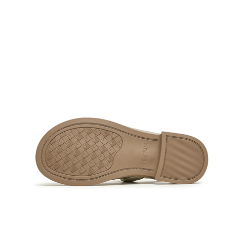 天美意2024夏新款商场同款复古时尚百搭通勤女包头凉鞋COY31BH4