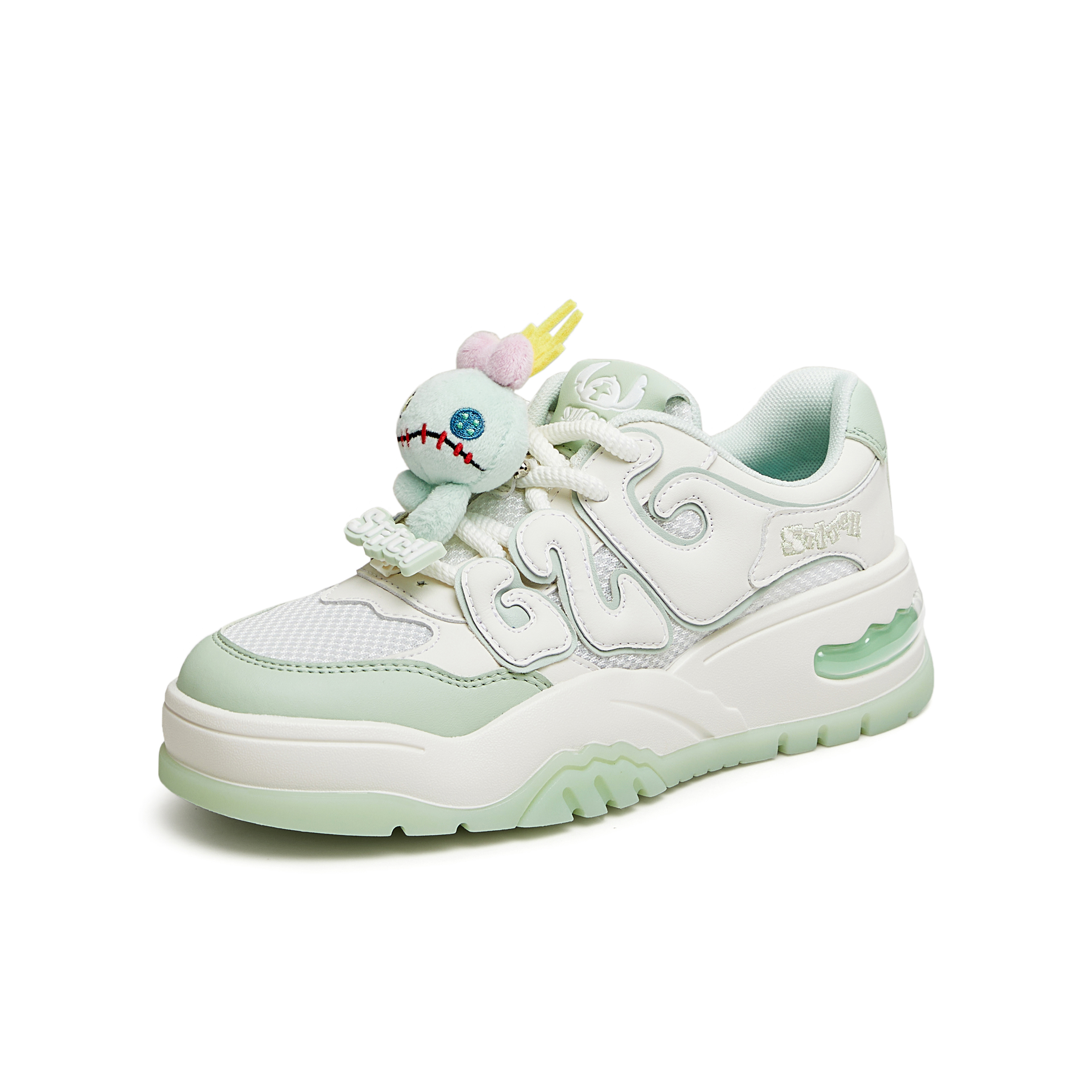 天美意2024夏新款商场同款史迪奇联名网面透气女板鞋CNE24BM4