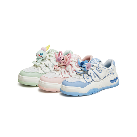 天美意2024夏新款商场同款史迪奇联名网面透气女板鞋CNE24BM4