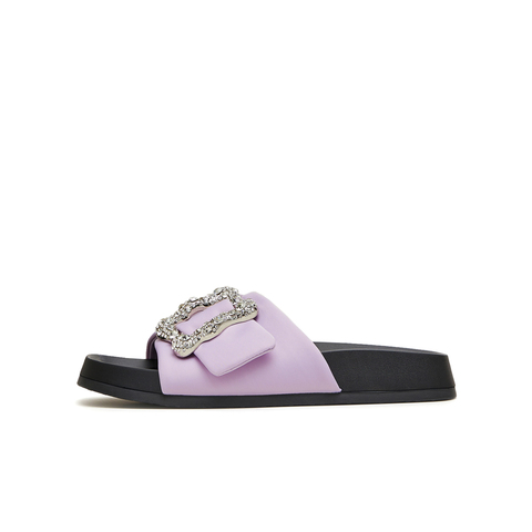 天美意2024夏新款厚底闪钻外穿简约懒人休闲女凉拖鞋KT033BT4