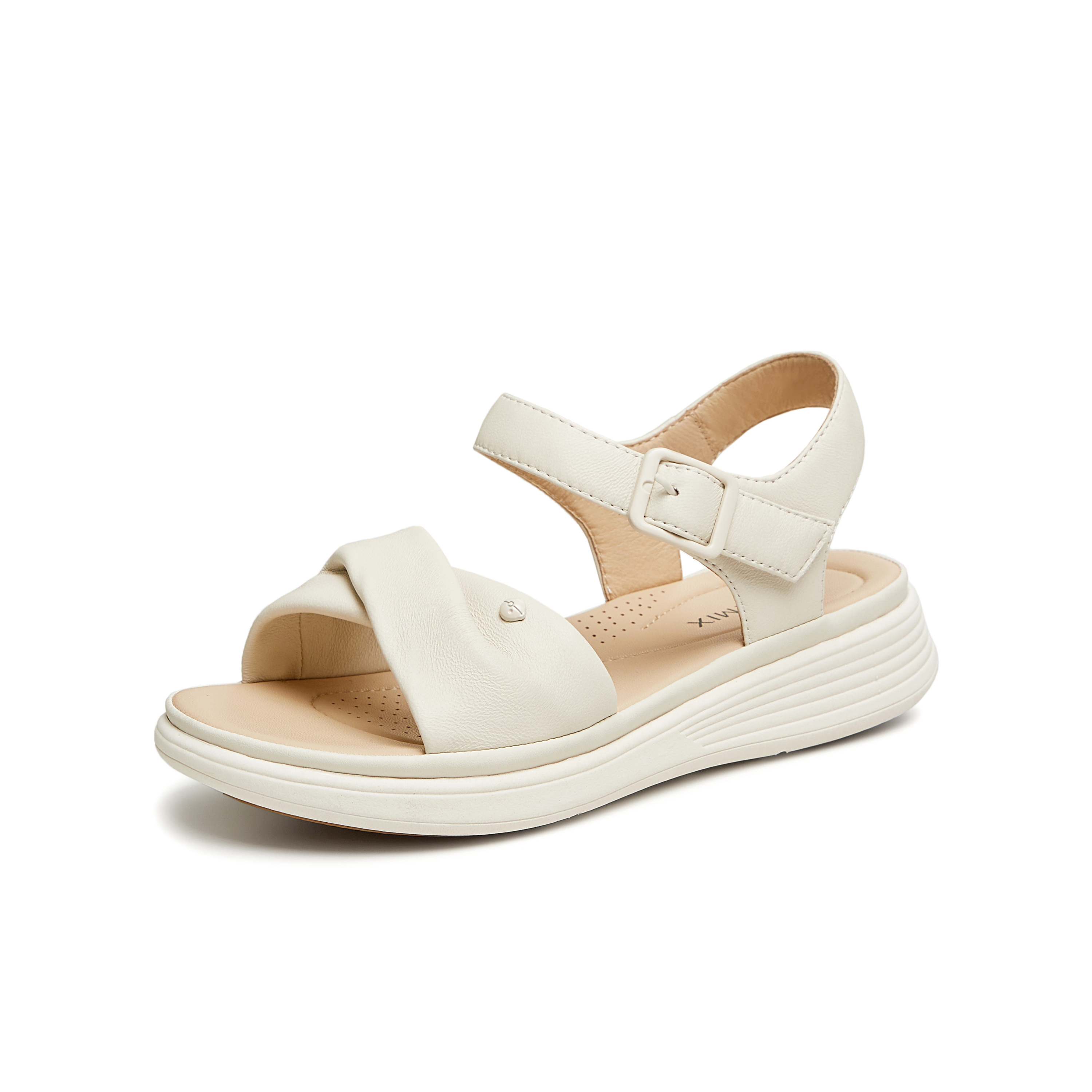 天美意2024夏新款商场同款时尚舒适平底百搭女休闲凉鞋BI951BL4