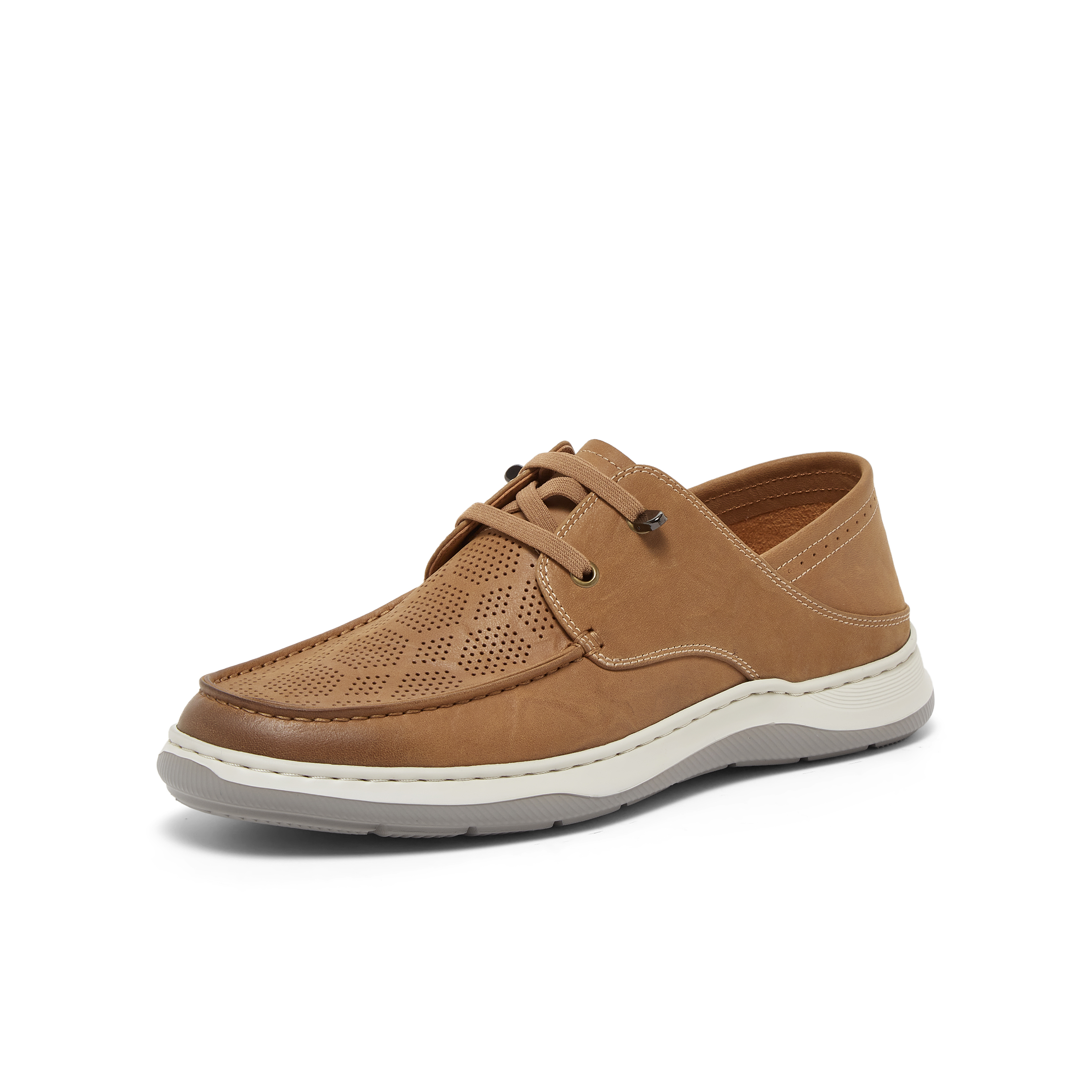 天美意2024夏新款商场同款系带商务通勤男休闲皮鞋3QV01BM4