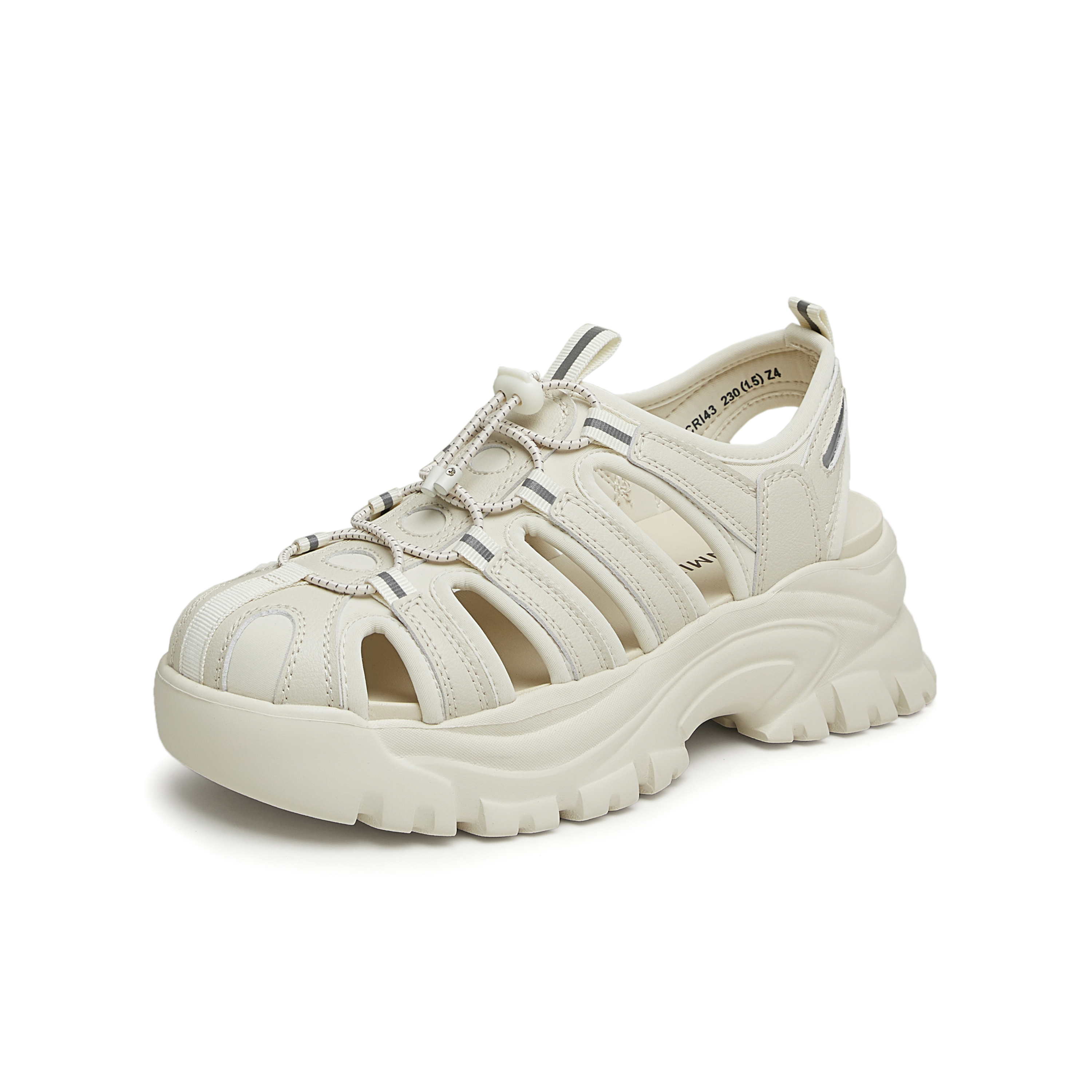 天美意2024夏新款商场同款厚底休闲镂空罗马鞋女凉鞋CRI43BH4